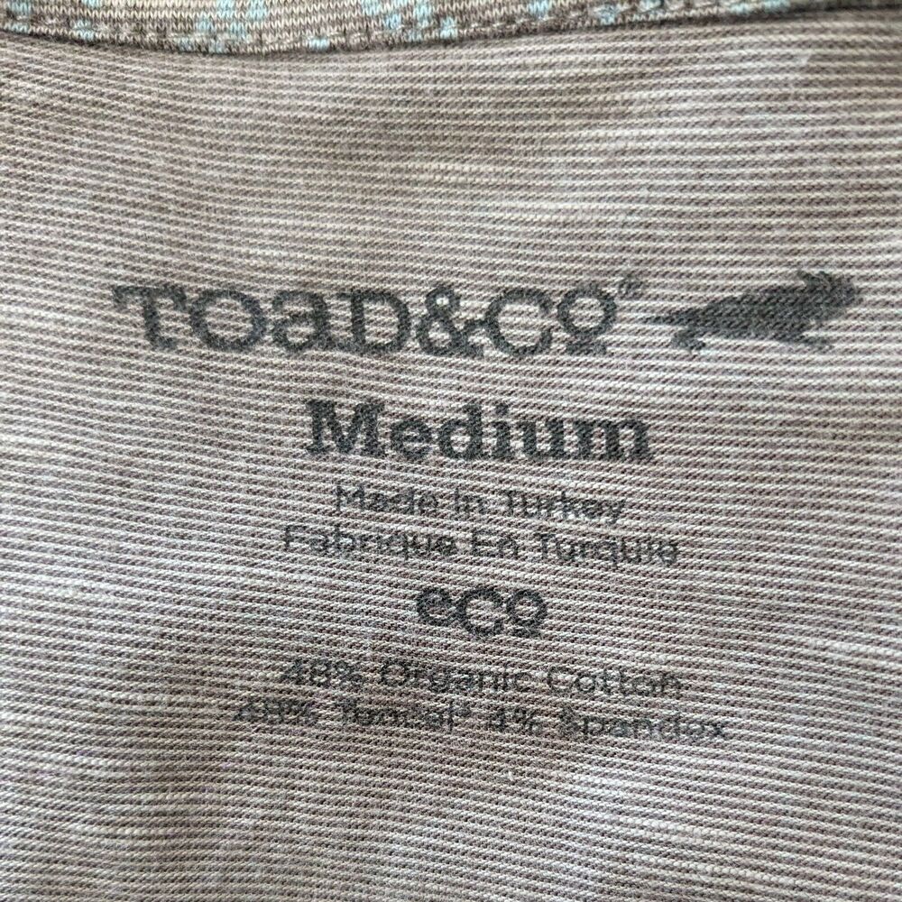 Toad & Co Faux Wrap Dress M Brown Mini Sleeveless Organic Cotton Knit Summer - Picture 9 of 9